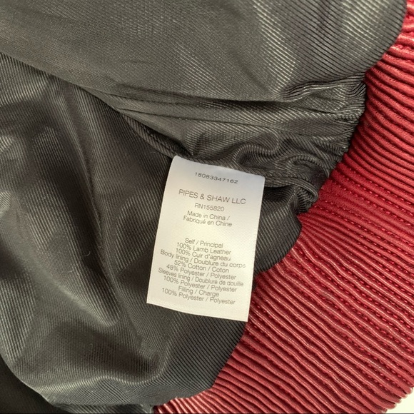 VERONICA BEARD Bordeaux Red Malin Quilted Leather Bomber Jacket - Picture 12 of 15